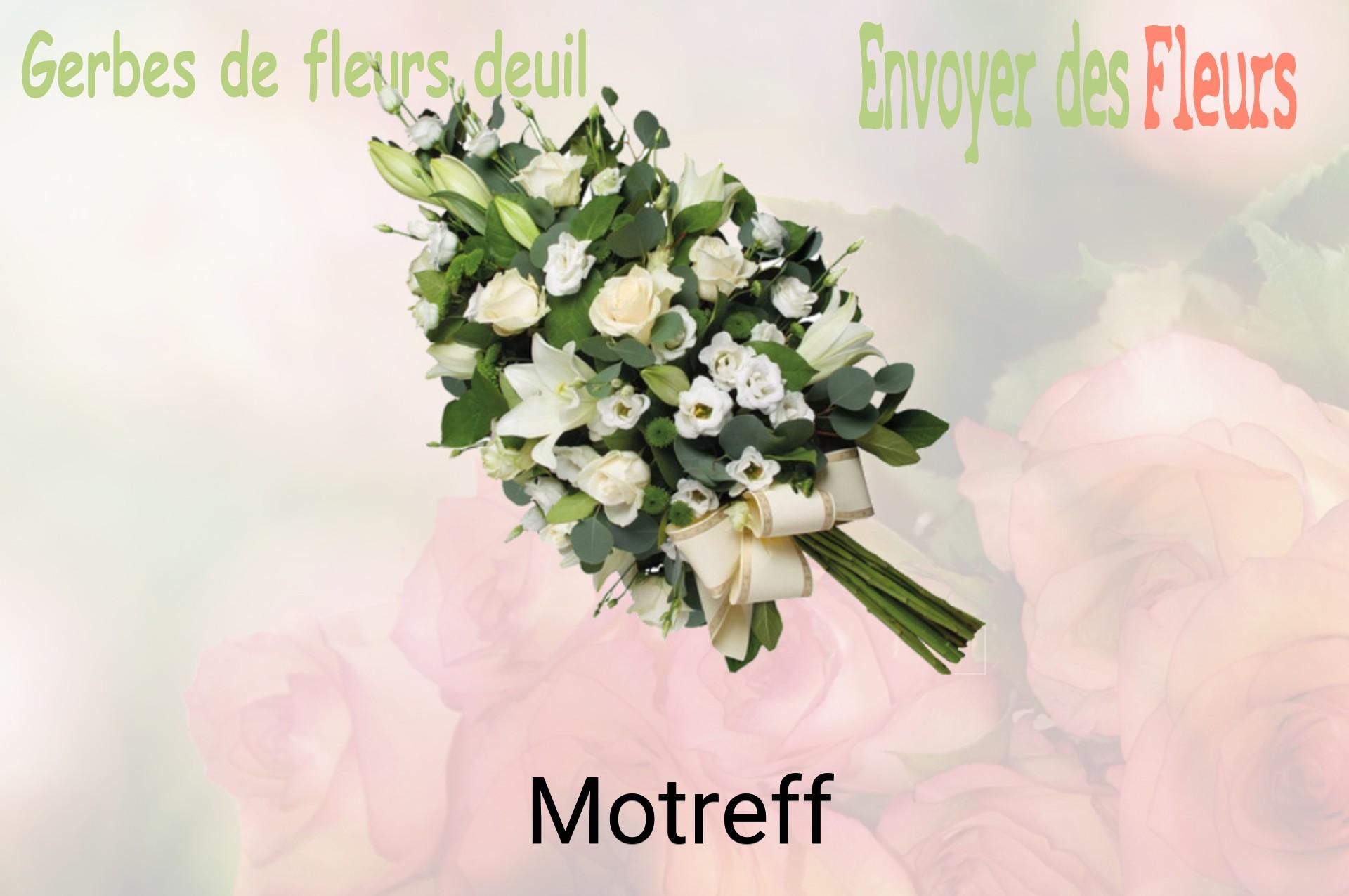 Gerbe de fleurs de deuil livrée à Motreff